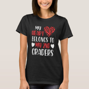 My Heart Belongs To Valentines Day Second Grade Te T-Shirt