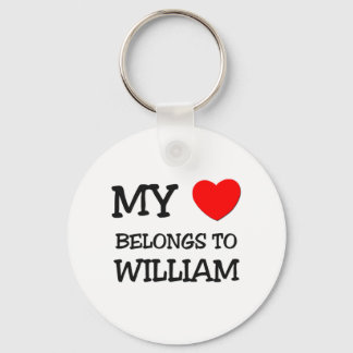 My Heart Belongs to William Key Ring