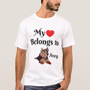 My Heart Belongs to Yorkshire Terrier Personalised T-Shirt