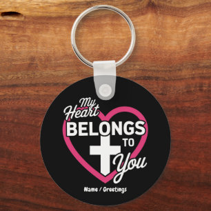 My Heart Belongs To You Cute Gift for Couples Key Ring