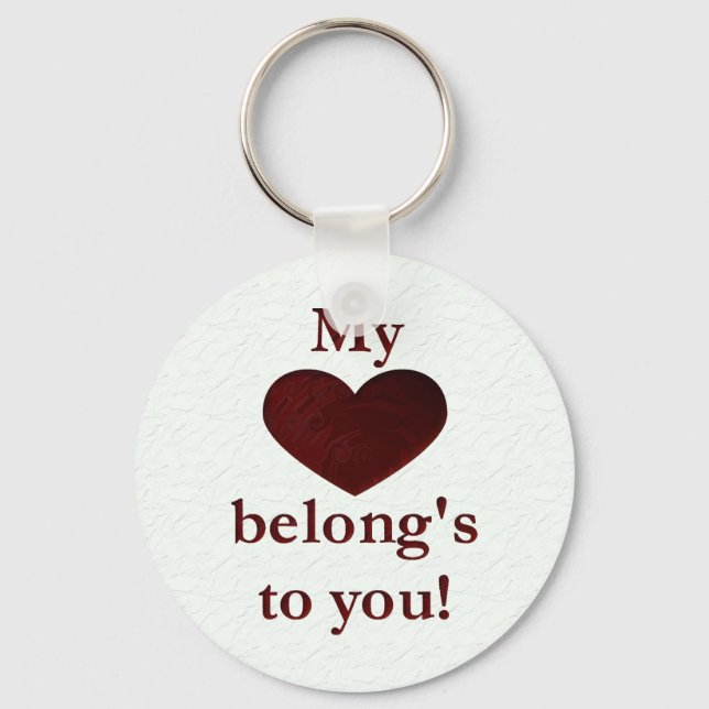 My heart belongs to you key ring (Front)
