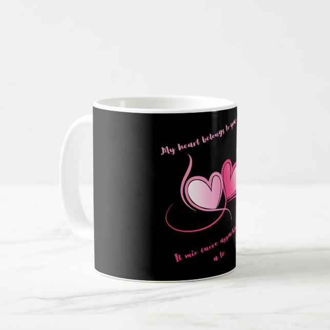 My heart belongs to you romantic coffee mug (Front Left)