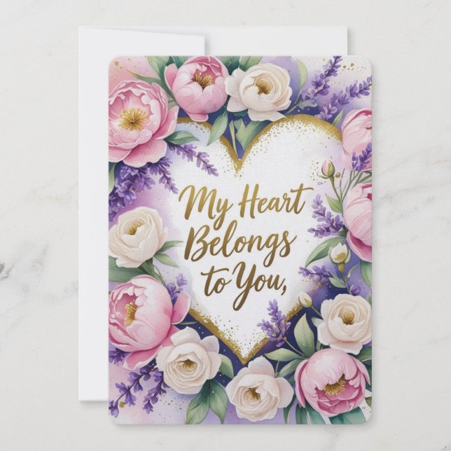 My Heart Belongs to You valentine cards  (Front)
