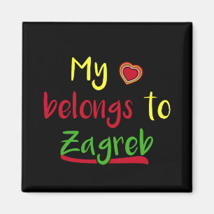 My heart belongs to Zagreb Croatian Magnet