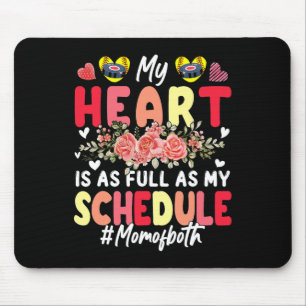 My Heart Full As My Schedule Mom Of Both Hockey So Mouse Mat