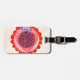 "My Heart Goes Home for Peace" Art Print Luggage Tag