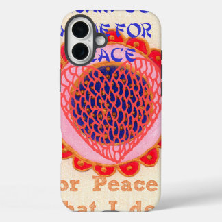 My Heart Goes Home for Peace iPhone 16 Plus Case
