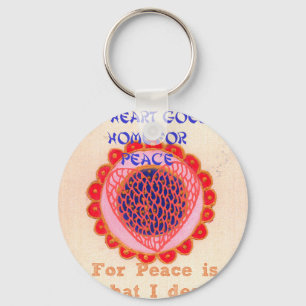 My Heart Goes Home for Peace.png Key Ring