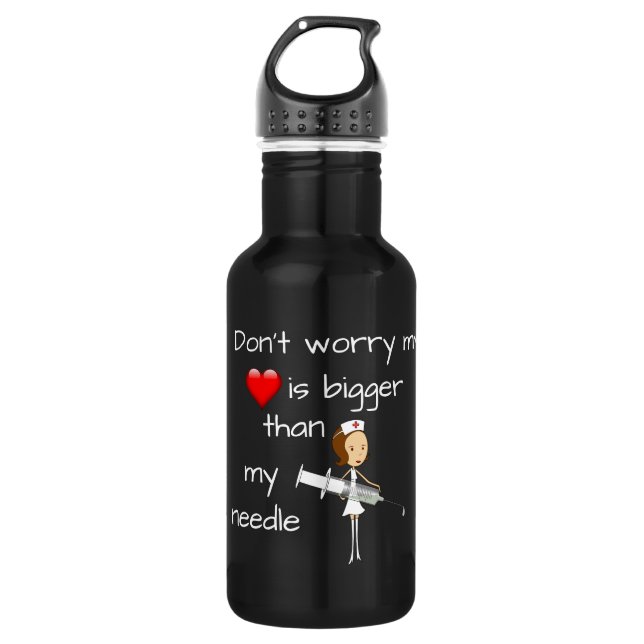 My Heart is Bigger than my Needle 532 Ml Water Bottle (Front)