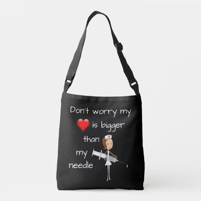 My Heart is Bigger than my Needle Crossbody Bag (Back)