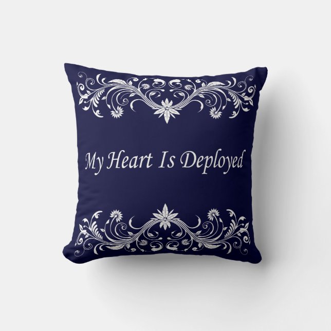 My Heart is Deployed Cushion (Front)