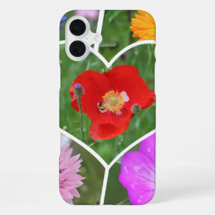 My Heart is Filled with Flowers Photo Collage iPhone 16 Plus Case