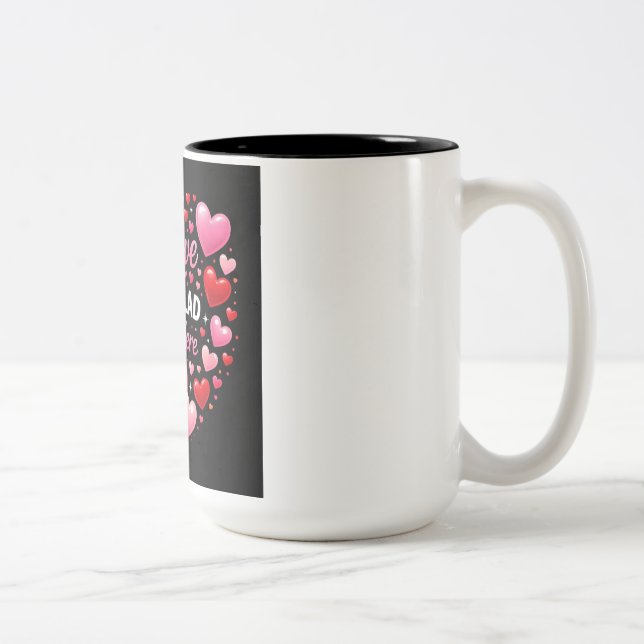 My Heart Is Forever Yours Valentine Love Two-Tone Coffee Mug (Right)