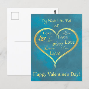 My Heart is Full of Love, Valentine Postcard