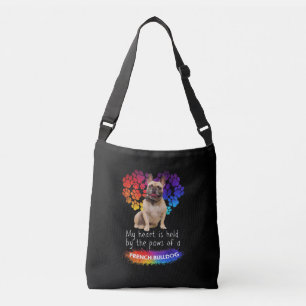 My Heart Is Held By The Paws Of A French Bulldog Crossbody Bag