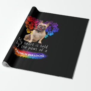 My Heart Is Held By The Paws Of A French Bulldog Wrapping Paper