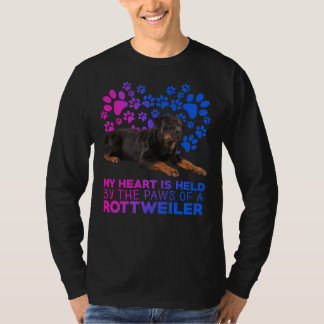 My Heart Is Held By The Paws Of A Rottweiler T-Shirt