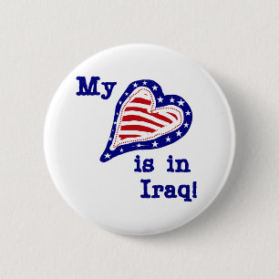 My Heart is in Iraq Tshirts and Gifts 6 Cm Round Badge