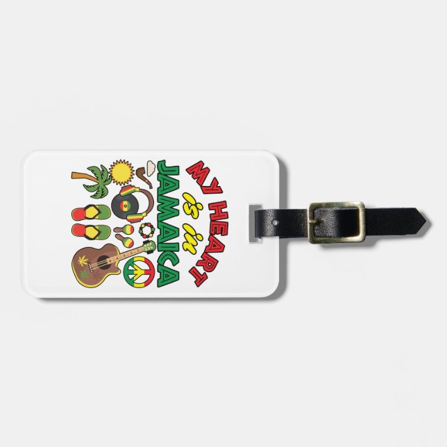 My Heart Is in Jamaica Luggage Tag (Front Horizontal)