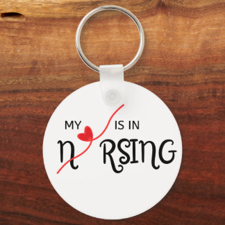My Heart Is in Nursing Keychain