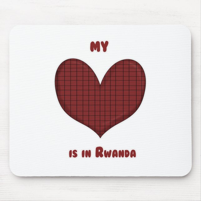 My Heart is in Rwanda Mouse Mat (Front)