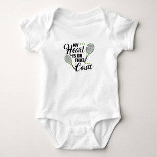 My heart is in that court baby bodysuit