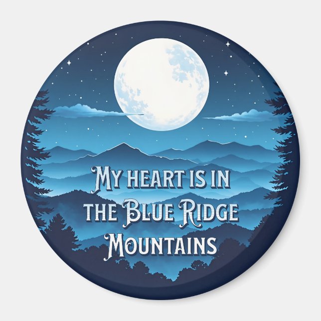 My Heart is in the Blue Ridge Mountains Magnet (Front)
