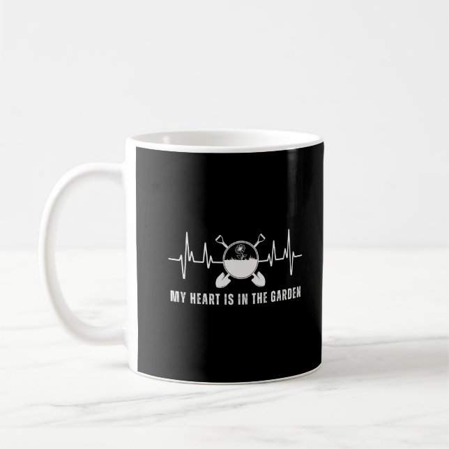 My Heart Is In The Garden | Gardening Quote Coffee Mug (Left)