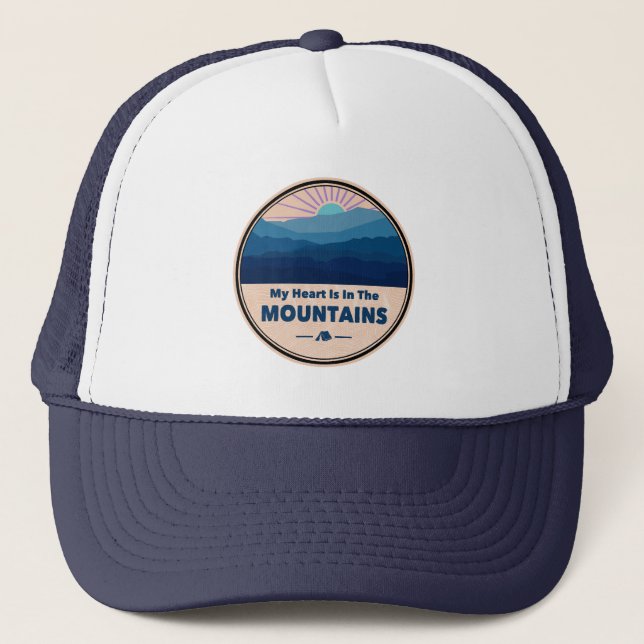 My Heart Is in The Mountains Trucker Hat (Front)