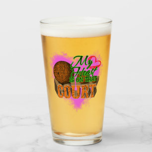 My Heart Is On That Court Basketball, Basketball Glass