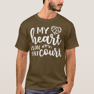 My Heart Is On That Court Volleyball Mom1 T-Shirt