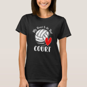 My Heart Is On That Court Volleyball Mum Women T-Shirt