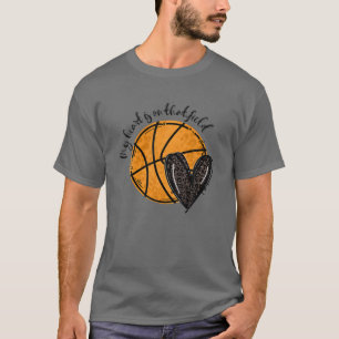My Heart Is On That Field Basketball Sports Mum Ga T-Shirt