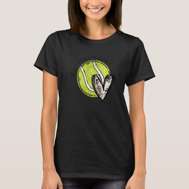 My Heart Is On That Field Tennis Mother's Day Tenn T-Shirt (Front)