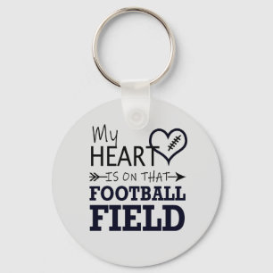 My Heart Is On That Football Field Key Ring