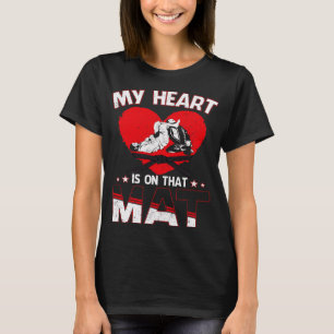 My Heart Is On That Mat JiuJitsu Jiu Jitsu BJJ Mar T-Shirt