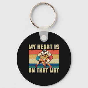 My Heart Is On That Mat Wrestling Mum 1 Key Ring