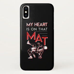 My Heart Is On That Mat Wrestling Mum iPhone X Case