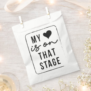 My Heart Is On That Stage Dance Mum Vintage Retro Favour Bags