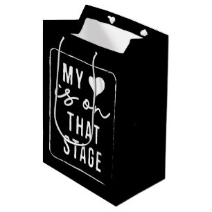 My Heart Is On That Stage Dance Mum Vintage Retro Medium Gift Bag
