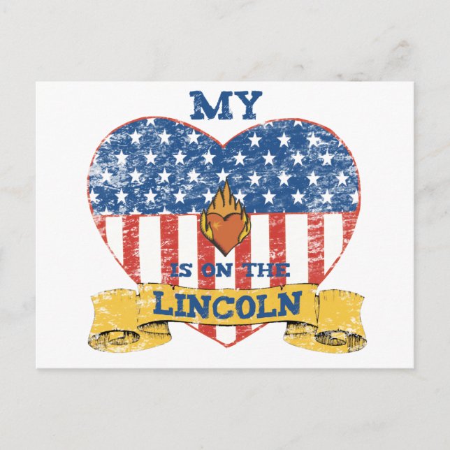 My Heart is on the Lincoln Postcard (Front)