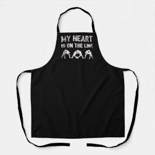My Heart Is On The Line - Football Lineman I Apron