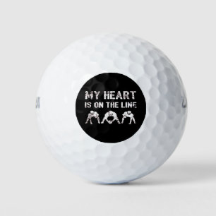 My Heart Is On The Line - Football Lineman I Golf Balls