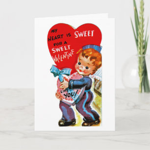 My Heart is Sweet for a Sweet Valentine Like You Holiday Card