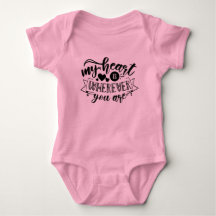 My Heart is Wherever You Are Cute Romantic Baby