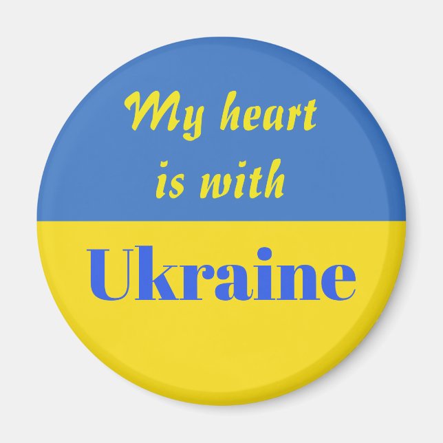 My Heart is With Ukraine Magnet (Front)