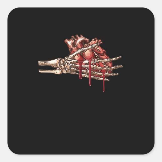 My Heart Is Your Hands Classic Square Sticker (Front)