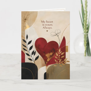 My Heart Is Yours Always Romantic Greeting Card