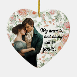 My Heart Is Yours Sense & Sensibility Quote  Ceramic Tree Decoration