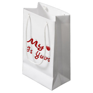 My Heart Is Yours Valentines Day  Small Gift Bag